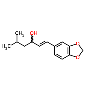 5-Methyl-1-(1,3-benzodioxol-5-yl)-1-hexen-3-ol Structure,58344-90-4Structure