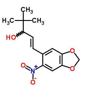 1-(4,5-Methylenedioxy-2-nitrophenyl)-4,4-dimethyl-1-penten-3-ol Structure,58345-07-6Structure