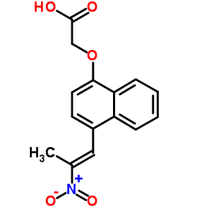 2-[4-[(E)-2-nitroprop-1-enyl]naphthalen-1-yl]oxyacetic acid Structure,58588-33-3Structure