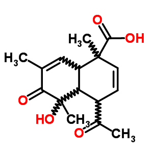 4-Acetyl-5-hydroxy-1,5,7-trimethyl-6-oxo-4a,8a-dihydro-4h-naphthalene-1-carboxylic acid Structure,58661-24-8Structure