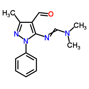 N’-(4-formyl-3-methyl-1-phenyl-1h-pyrazol-5-yl)-n,n-dimethyliminoformamide Structure,58668-41-0Structure