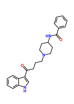 4-Benzamido-1-(4-(indol-3-yl)-4-oxobutyl)piperidine Structure,58786-30-4Structure