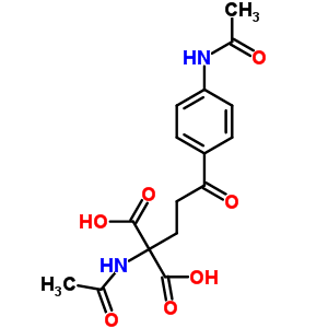 2-乙酰氨基-2-[3-(4-乙酰氨基苯基)-3-氧代-丙基]丙二酸结构式_5887-78-5结构式