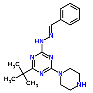 Benzaldehyde [4-tert-butyl-6-(piperazin-1-yl)-1,3,5-triazin-2-yl ]hydrazone Structure,58892-44-7Structure