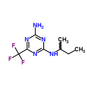 6-(三氟甲基)-n-(1-甲基丙基)-1,3,5-三嗪-2,4-二胺结构式_58892-53-8结构式