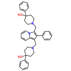 1,1’-[(2-Phenyl-1,3-indolizinediyl)bis(methylene)]bis(4-phenyl-4-piperidinol) Structure,58892-65-2Structure