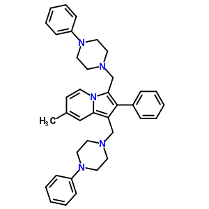 1,3-Bis[(4-phenyl-1-piperazinyl)methyl ]-7-methyl-2-phenylindolizine Structure,58892-67-4Structure