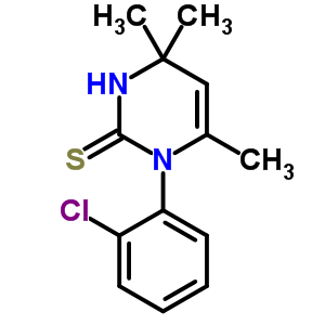 1-(2-氯苯基)-3,4-二氢-4,4,6-三甲基-2(1H)-嘧啶硫酮结构式_58913-87-4结构式