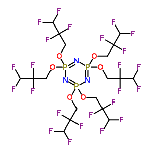 2,2,4,4,6,6-六(2,2,3,3-四氟丙氧基)-1,3,5,2lambda<sup>5</sup>,4lambda<sup>5</sup>,6lambda<sup>5</sup>-三氮杂三膦杂环己三烯结构式_58943-98-9结构式