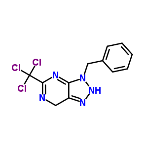 3H-1,2,3-triazolo[4,5-d]pyrimidine,4,7-dihydro-3-(phenylmethyl)-5-(trichloromethyl)- Structure,58950-34-8Structure