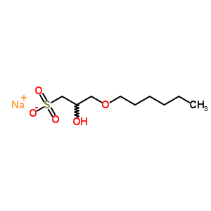 3-(Hexyloxy)-2-hydroxy-1-propanesulfonic acid sodium salt Structure,58965-17-6Structure