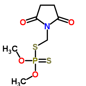 Dithiophosphoric acid o,o-dimethyl s-[(2,5-dioxo-1-pyrrolidinyl)methyl ] ester Structure,58995-44-1Structure