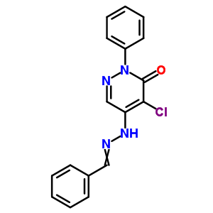 5-(2-Benzylidenehydrazinyl)-4-chloro-2-phenyl-pyridazin-3-one Structure,59026-57-2Structure