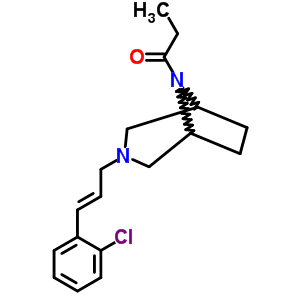 3-[3-(O-chlorophenyl)allyl ]-8-propionyl-3,8-diazabicyclo[3.2.1]octane Structure,59038-07-2Structure