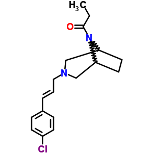 3-[3-(P-chlorophenyl)allyl ]-8-propionyl-3,8-diazabicyclo[3.2.1]octane Structure,59038-08-3Structure