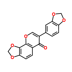 7-(1,3-苯并二氧杂环戊烯-5-基)-6H-1,3-二氧代[4,5-h][1]苯并吡喃-6-酮结构式_59092-90-9结构式