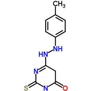 4(3H)-pyrimidinone,2,5-dihydro-6-[2-(4-methylphenyl)hydrazinyl]-2-thioxo- Structure,59095-98-6Structure