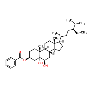 5alpha-豆甾烷-3beta,5,6beta-三醇 3-苯甲酸酯结构式_59297-18-6结构式