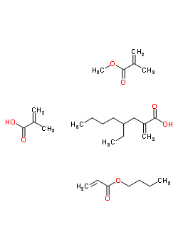 2-Methyl-2-propenoic acid polymer with butyl 2-propenoate, 2-ethylhexyl 2-propenoate and methyl 2-methyl-2-propenoate Structure,59372-10-0Structure