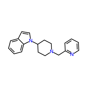 1-(1-(吡啶-2-甲基)哌啶-4-基)-1H-吲哚结构式_594827-31-3结构式