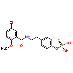 5-Chloro-2-methoxy-n-[2-[4-(phosphonooxy)phenyl]ethyl]benzamide Structure,594854-55-4Structure