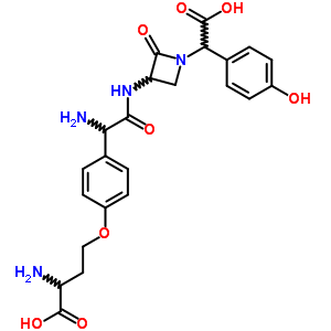 3-[[Amino[4-(3-amino-3-carboxypropoxy)phenyl ]acetyl ]amino]-α-(4-hydroxyphenyl)-2-oxo-1-azetidineacetic acid Structure,59511-12-5Structure