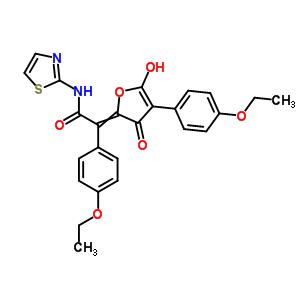 (E)-(9CI)-4-乙氧基-a-[4-(4-乙氧基苯基)-3-羟基-5-氧代-2(5H)-呋喃]-N-2-噻唑苯乙酰胺结构式_59522-44-0结构式