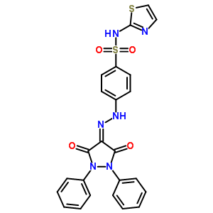 Benzenesulfonamide,4-[2-(3,5-dioxo-1,2-diphenyl-4-pyrazolidinylidene)hydrazinyl]-n-2-thiazolyl- Structure,59541-31-0Structure