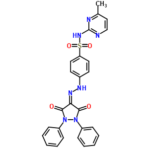 4-[2-(3,5-Dioxo-1,2-diphenyl-pyrazolidin-4-ylidene)hydrazinyl]-n-(4-methylpyrimidin-2-yl)benzenesulfonamide Structure,59541-33-2Structure