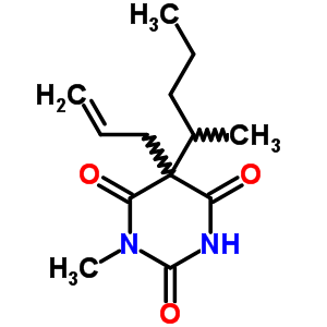 5-Allyl-1-methyl-5-(1-methylbutyl)-2,4,6(1h,3h,5h)-pyrimidinetrione Structure,59547-54-5Structure