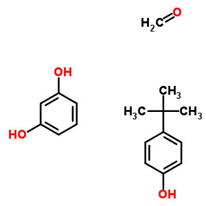 甲醛与 1,3-苯二酚和 4-(1,1-二甲基乙基)苯酚聚合物结构式_59633-97-5结构式