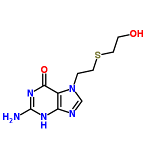 2-Amino-1,7-dihydro-7-(2-((2-hydroxyethyl)thio)ethyl)-6h-purin-6-one Structure,5966-31-4Structure