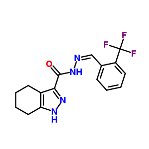 N-[[2-(trifluoromethyl)phenyl]methylideneamino]-4,5,6,7-tetrahydro-1h-indazole-3-carboxamide Structure,5968-50-3Structure