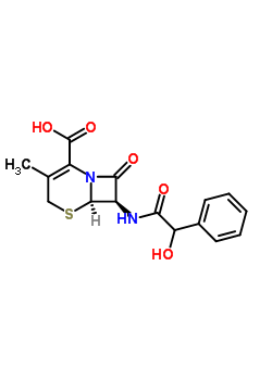 7-(Alpha-hydroxy-alpha-phenylacetamido)-3-methyl-3-cephem-4-carboxylic acid Structure,59684-59-2Structure