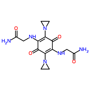 (9CI)-2,2-[[2,5-双(1-氮丙啶)-3,6-二氧代-1,4-环己二烯-1,4-二基]二亚氨基]双-乙酰胺结构式_59886-49-6结构式