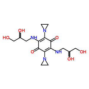 2,5-Diaziridin-1-yl-3,6-bis(2,3-dihydroxypropylamino)cyclohexa-2,5-diene-1,4-dione Structure,59886-55-4Structure