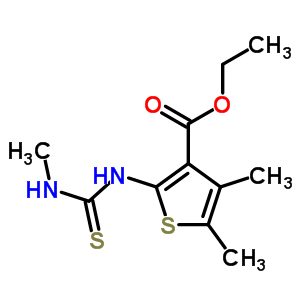 Ethyl 4,5-dimethyl-2-(methylthiocarbamoylamino)thiophene-3-carboxylate Structure,59898-39-4Structure