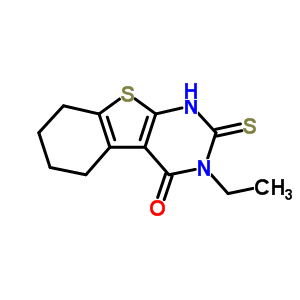 3-Ethyl-2,3,5,6,7,8-hexahydro-2-thioxo-[1]benzothieno[2,3-d]pyrimidin-4(1h)-one Structure,59898-66-7Structure