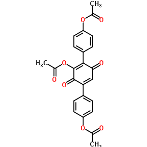 3-(乙酰氧基)-2,5-二(4-(乙酰氧基)苯基)-2,5-环己二烯-1,4-二酮结构式_59903-98-9结构式