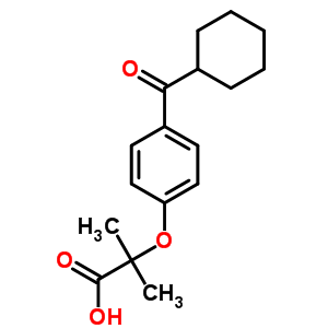 2-[4-(Cyclohexylcarbonyl)phenoxy]-2-methylpropanoic acid Structure,60012-94-4Structure