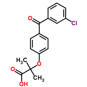 2-[4-(3-Chlorobenzoyl)phenoxy]-2-methylpropanoic acid Structure,60012-96-6Structure