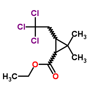 2,2-二甲基-3-(2,2,2-三氯乙基)环丙烷羧酸乙酯结构式_60066-84-4结构式