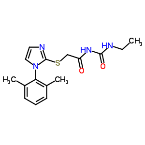 1-Ethyl-3-[[[1-(2,6-xylyl)-1h-imidazol-2-yl ]thio]acetyl ]urea Structure,60176-46-7Structure