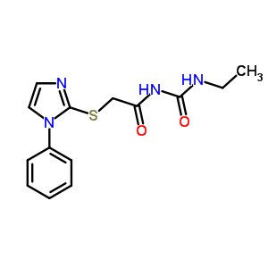 1-Ethyl-3-[[(1-phenyl-1h-imidazol-2-yl)thio]acetyl ]urea Structure,60176-50-3Structure