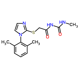 1-Methyl-3-[[[1-(2,6-xylyl)-1h-imidazol-2-yl ]thio]acetyl ]urea Structure,60176-54-7Structure