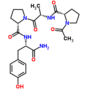 乙酰基-脯氨酰-丙氨酰-脯氨酰-酪氨酰胺结构式_60240-19-9结构式