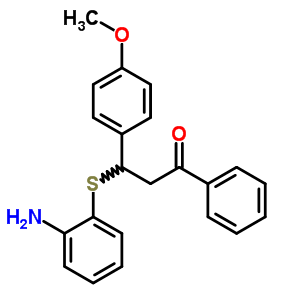 3-(2-氨基苯基)磺酰基-3-(4-甲氧基苯基)-1-苯基-丙烷-1-酮结构式_60246-67-5结构式