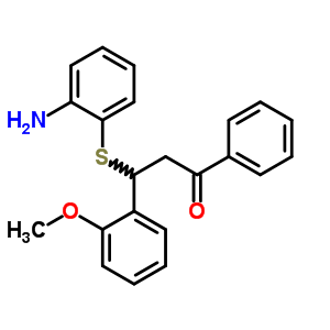 3-(2-氨基苯基)磺酰基-3-(2-甲氧基苯基)-1-苯基-丙烷-1-酮结构式_60246-73-3结构式