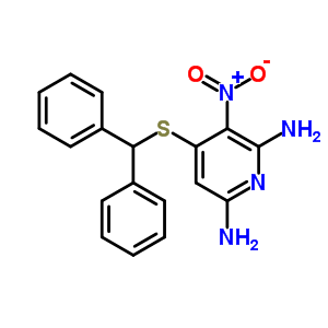 4-Benzhydrylsulfanyl-3-nitro-pyridine-2,6-diamine Structure,60282-79-3Structure