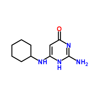 2-氨基-6-(环己基氨基)-1H-嘧啶-4-酮结构式_60462-36-4结构式